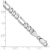 Load image into Gallery viewer, 14K White Gold 5.5mm Flat Figaro Chain
