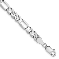 Load image into Gallery viewer, 14K White Gold 5.5mm Flat Figaro Chain
