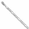 14K White Gold 6mm Flat Figaro Chain
