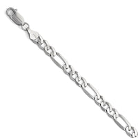 Load image into Gallery viewer, 14K White Gold 6mm Flat Figaro Chain
