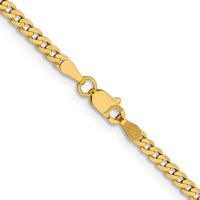 Load image into Gallery viewer, 14K 2.3mm Flat Beveled Curb Chain
