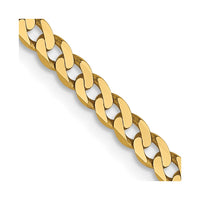 Load image into Gallery viewer, 14K 2.3mm Flat Beveled Curb Chain
