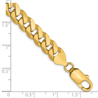 Load image into Gallery viewer, 14K 8mm Flat Beveled Curb Chain
