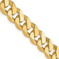 Load image into Gallery viewer, 14K 8.75mm Flat Beveled Curb Chain
