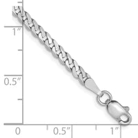 Load image into Gallery viewer, 14K White Gold 2.9mm Flat Beveled Curb Chain
