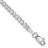 Load image into Gallery viewer, 14K White Gold 2.9mm Flat Beveled Curb Chain
