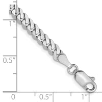 Load image into Gallery viewer, 14K White Gold 3.9mm Flat Beveled Curb Chain
