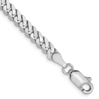 Load image into Gallery viewer, 14K White Gold 3.9mm Flat Beveled Curb Chain
