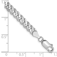 Load image into Gallery viewer, 14K White Gold 4.5mm Flat Beveled Curb Chain
