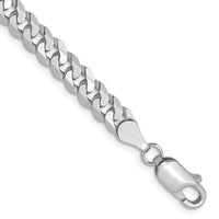 Load image into Gallery viewer, 14K White Gold 4.5mm Flat Beveled Curb Chain
