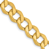Load image into Gallery viewer, 14K 7mm Semi-Solid Curb Link Chain
