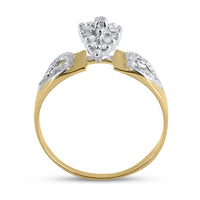 Load image into Gallery viewer, 10kt Yellow Gold Womens Round Diamond Mom Ring 1/8 Cttw
