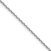 14K White Gold 1.4mm D/C Cable Chain