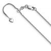 14K White Gold Adjustable 1mm  D/C Box Chain