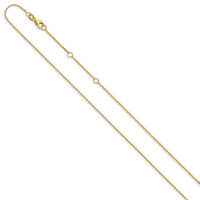 Load image into Gallery viewer, 14k 1.1mm D/C Square Cable 1in+1in Adjustable Chain
