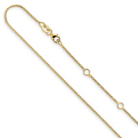 Load image into Gallery viewer, 14K 1mm D/C Open Franco 1in+1in Adjustable Chain
