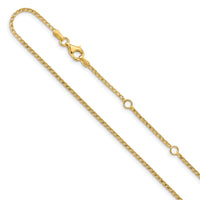 Load image into Gallery viewer, 14K 1.4mm D/C Open Franco 1in+1in Adjustable Chain
