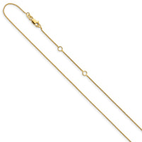 Load image into Gallery viewer, 14K .8mm Baby Spiga 1in+1in Adjustable Chain
