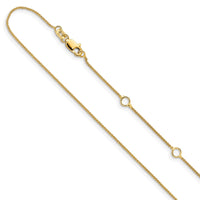 Load image into Gallery viewer, 14K .8mm Baby Spiga 1in+1in Adjustable Chain
