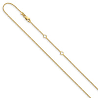 Load image into Gallery viewer, 14K 1mm Spiga 1in+1in Adjustable Chain
