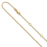 Load image into Gallery viewer, 14K 1mm Spiga 1in+1in Adjustable Chain
