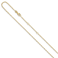 Load image into Gallery viewer, 14K 1.25mm Singapore 1in+1in Adjustable Chain
