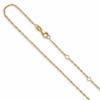 14K 1.25mm Singapore 1in+1in Adjustable Chain