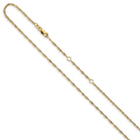 Load image into Gallery viewer, 14K 1.5mm Singapore 1in+1in Adjustable Chain
