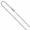 14K White Gold 1.5mm Singapore 1in+1in Adjustable Chain