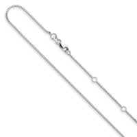 Load image into Gallery viewer, 14K White Gold .95mm Box 1in+1in Adjustable Chain
