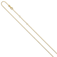 Load image into Gallery viewer, 14k 1.2mm Flat Cable 1in+1in Adjustable Chain
