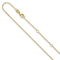 Load image into Gallery viewer, 14k 1.2mm Flat Cable 1in+1in Adjustable Chain

