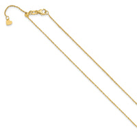 Load image into Gallery viewer, 14K Adjustable .95mm Sparkle Singapore Chain
