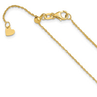 Load image into Gallery viewer, 14K Adjustable .95mm Sparkle Singapore Chain
