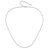 Load image into Gallery viewer, 14K White Gold Adjustable 1.35mm  Round Box Chain
