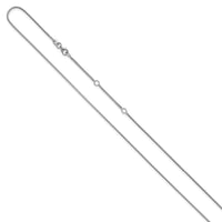 Load image into Gallery viewer, 14K White Gold 1.1mm Franco 1in+1in Adjustable Chain
