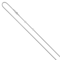 Load image into Gallery viewer, 14K White Gold 1.25mm Franco 1in+1in Adjustable Chain
