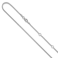 Load image into Gallery viewer, 14K White Gold 1.25mm Franco 1in+1in Adjustable Chain
