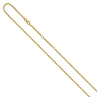 Load image into Gallery viewer, 14K 1.65mm D/C Open Franco 1in+1in Adjustable Chain
