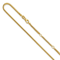 Load image into Gallery viewer, 14K 2.1mm D/C Open Franco 1in+1in Adjustable Chain
