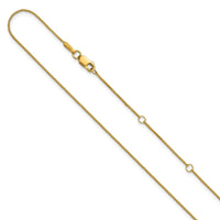 Load image into Gallery viewer, 14K .65mm D/C Spiga 1in+1in Adjustable Chain
