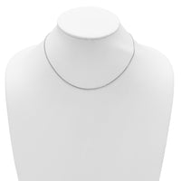 Load image into Gallery viewer, 14K White Gold 1.2mm D/C Spiga 1in+1in Adjustable Chain
