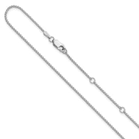 Load image into Gallery viewer, 14K White Gold 1.2mm D/C Spiga 1in+1in Adjustable Chain
