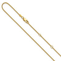 Load image into Gallery viewer, 14K 1.2mm Baby Spiga 1in+1in Adjustable Chain
