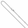 14K White Gold 1.5mm Spiga 1in+1in Adjustable Chain