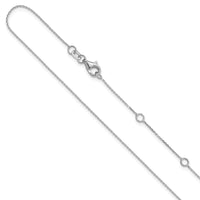 Load image into Gallery viewer, 14k White Gold .85mm D/C Square Cable 1in+1in Adjustable Chain
