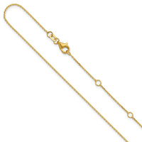 Load image into Gallery viewer, 14k 1mm D/C Square Cable 1in+1in Adjustable Chain

