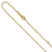 Load image into Gallery viewer, 14k 1.4mm D/C Square Cable 1in+1in Adjustable Chain
