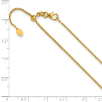 Load image into Gallery viewer, 14K Adjustable 1.15mm D/C Open Franco Chain
