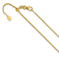 Load image into Gallery viewer, 14K Adjustable 1.15mm D/C Open Franco Chain
